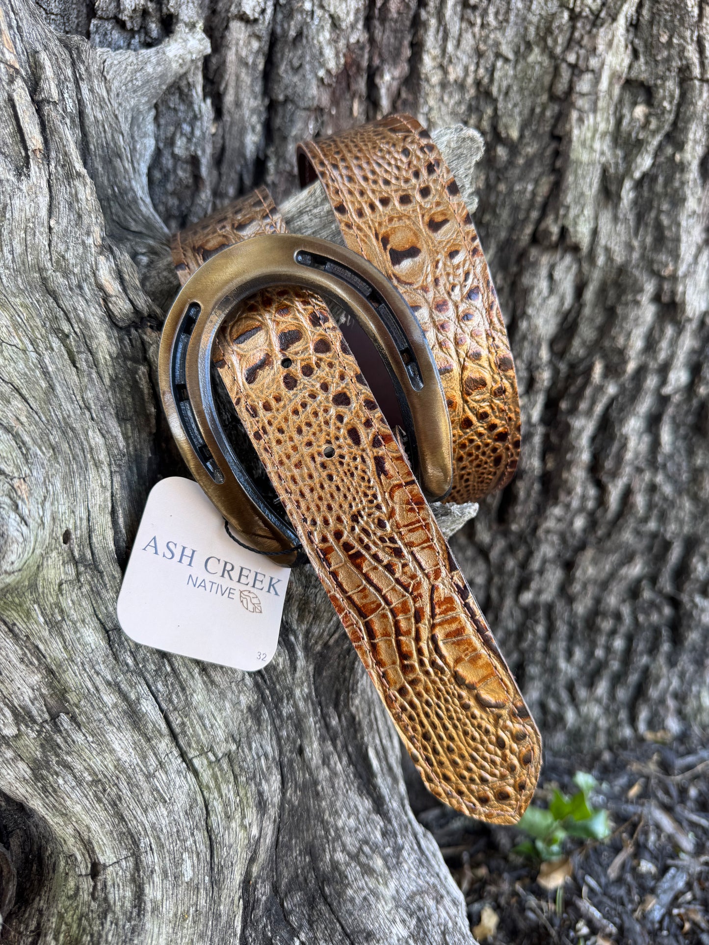 Copper Penny Embossed Croc