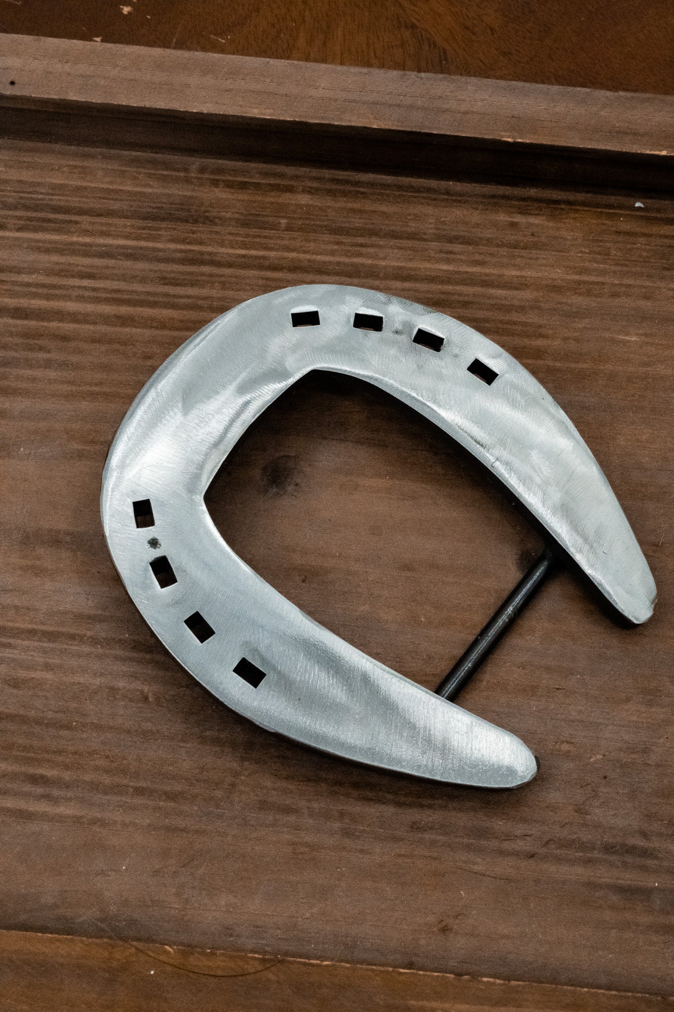 Squared Toed Shoe Polished Silver