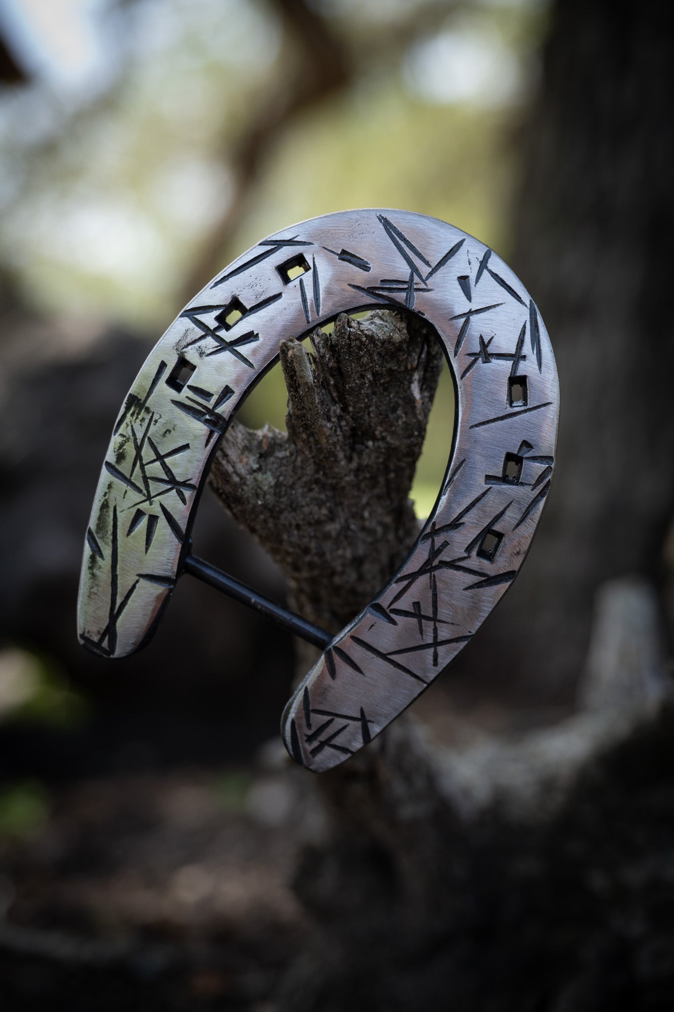 OG Polished Silver Distressed Slider