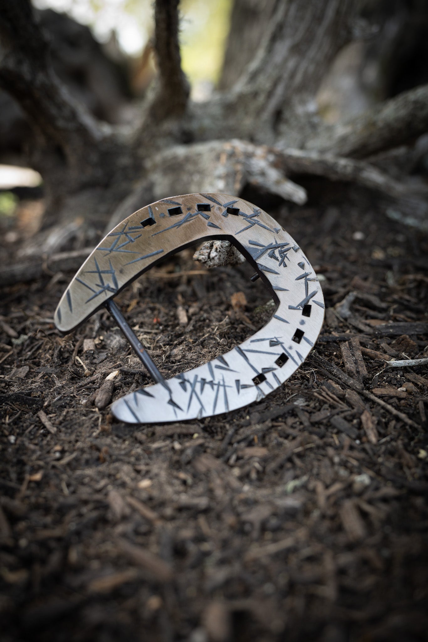 Square Toed Shoe-Gold/Bronze Distressed