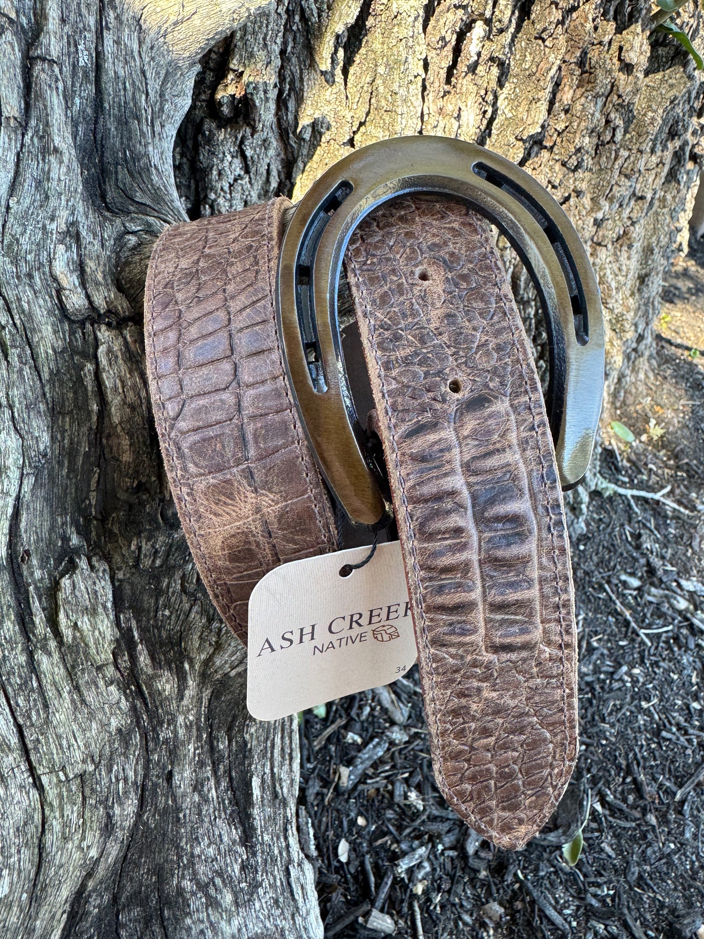 Sabana Brown Embossed Croc