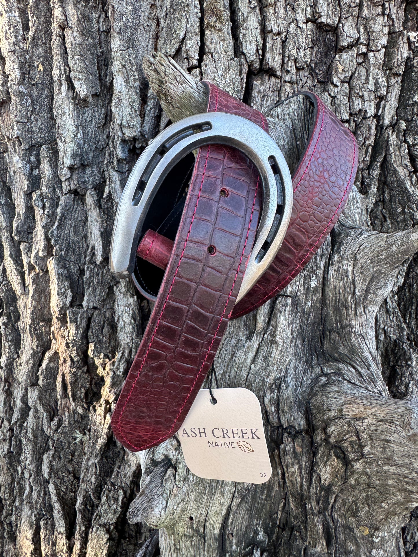 Red Wine Embossed Croc