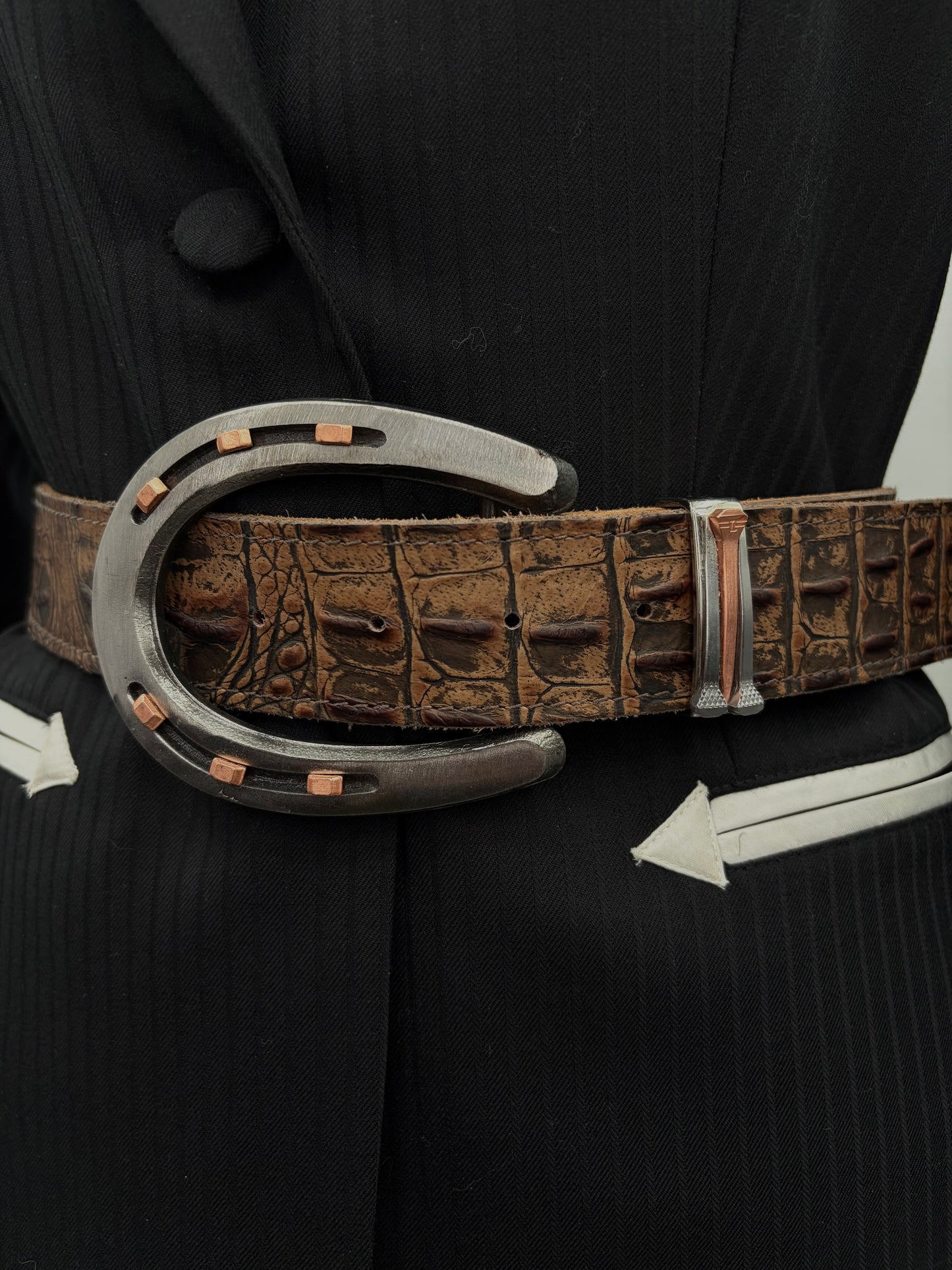 Horse Shoe Nail Belt Keeper