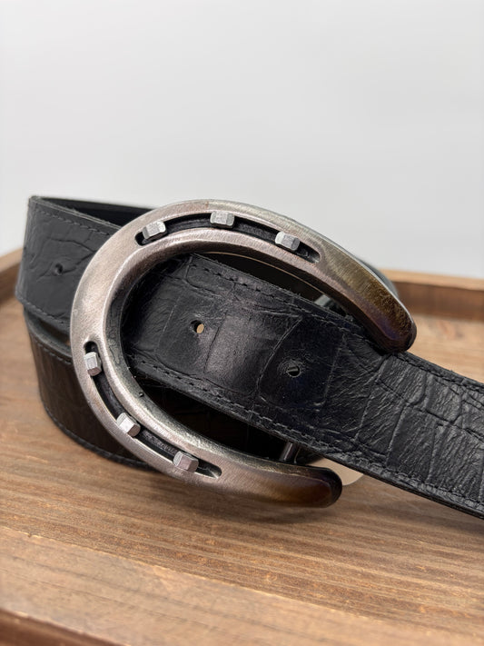 Pony Shoe- Silver to Gold Ombré with Silver Nails