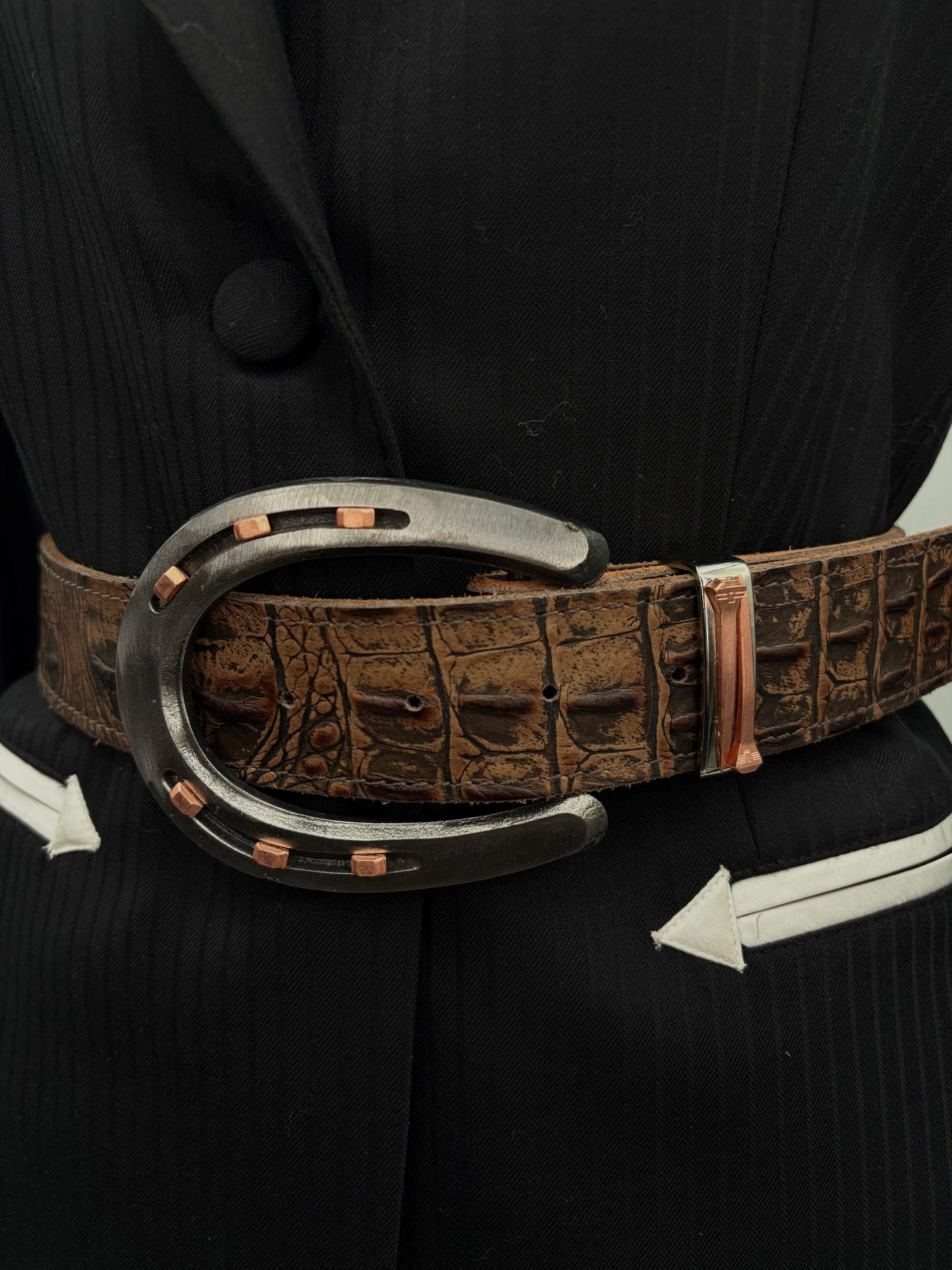 Horse Shoe Nail Belt Keeper
