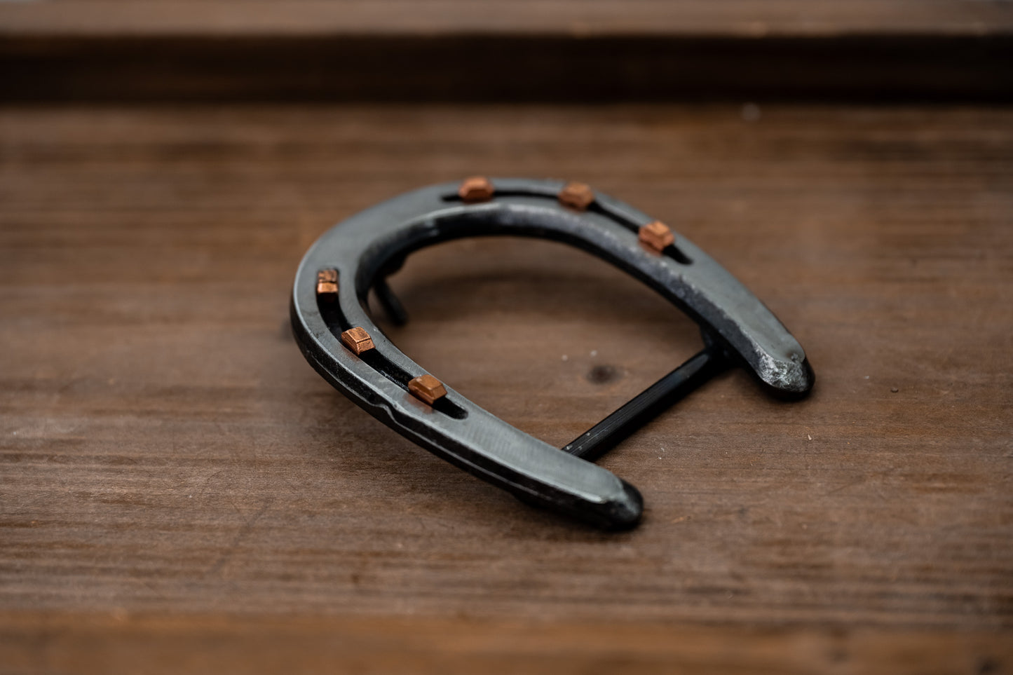 Pony Shoe- Polished Silver with Copper Nails