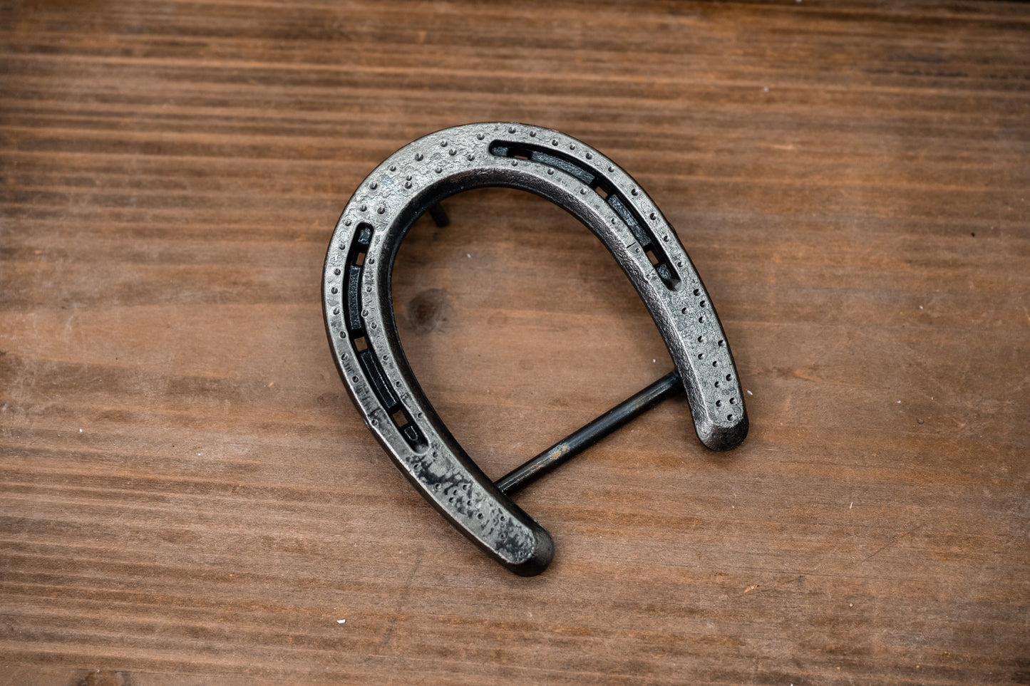 Pony Shoe- Rustic Silver Dimpled