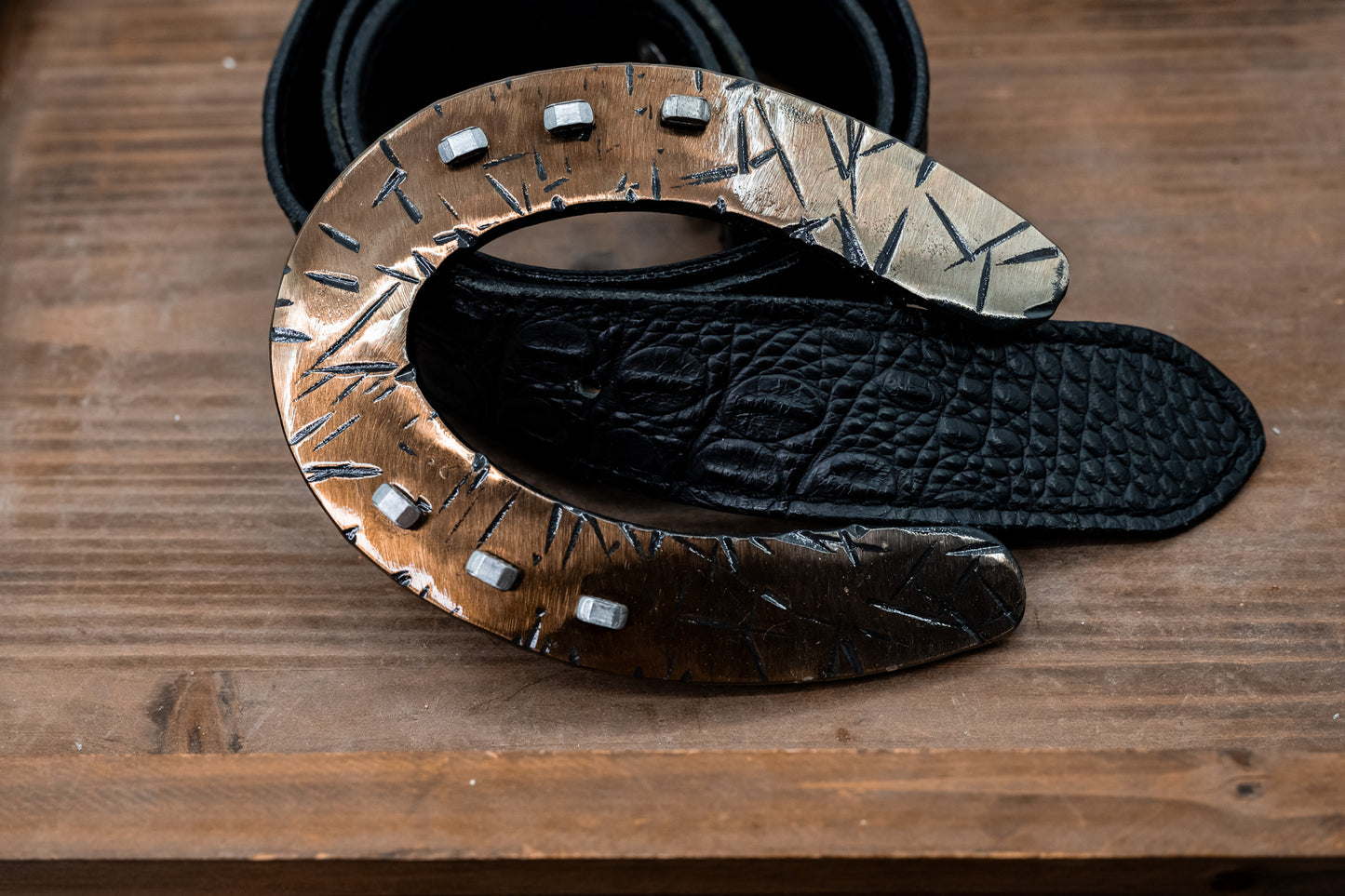 OG Gold/Bronze Distressed Slider with Silver Nails