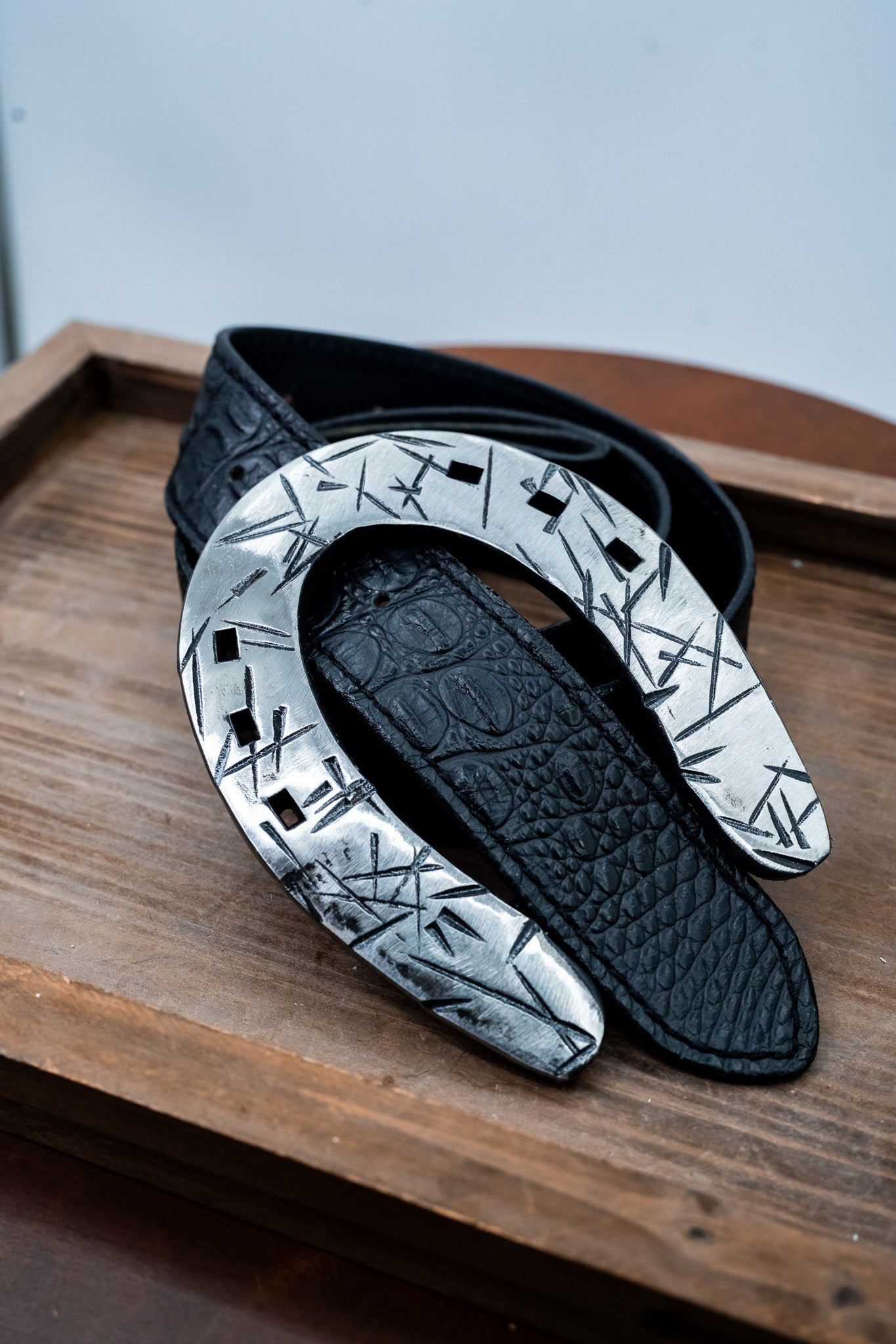 OG Polished Silver Distressed Slider