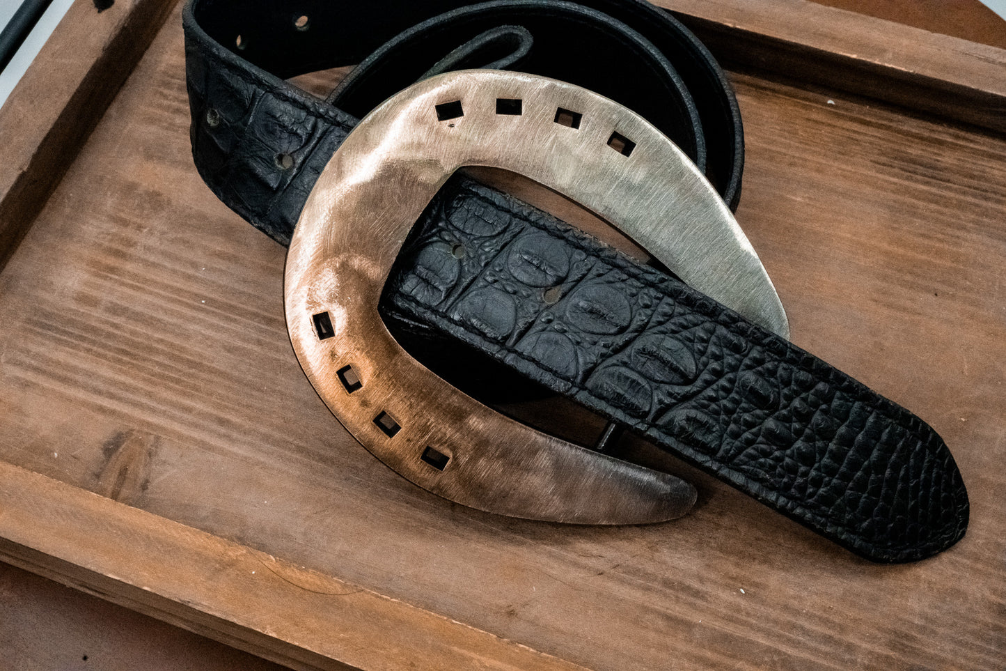 Square Toed Shoe-Gold/Bronze