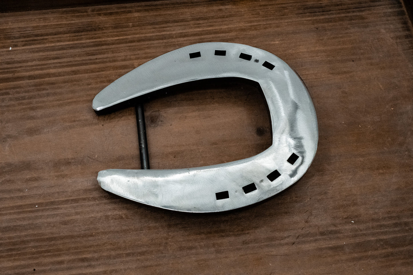 Squared Toed Shoe Polished Silver