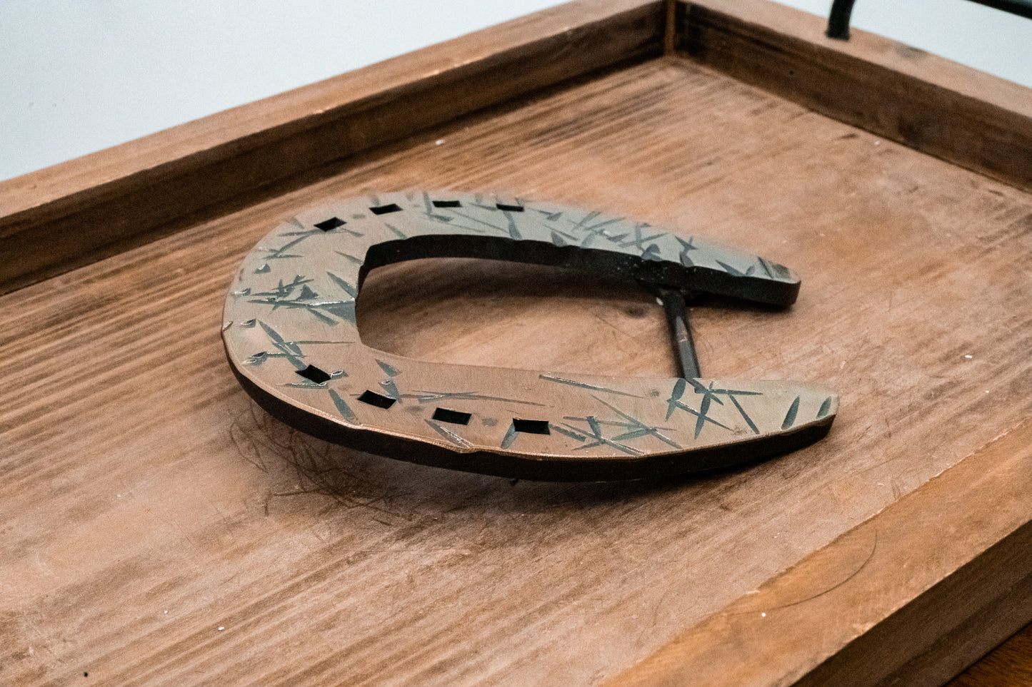 Square Toed Shoe-Gold/Bronze Distressed