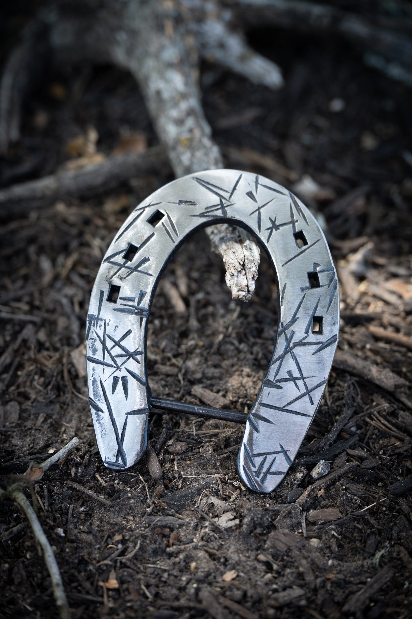 OG Polished Silver Distressed Slider