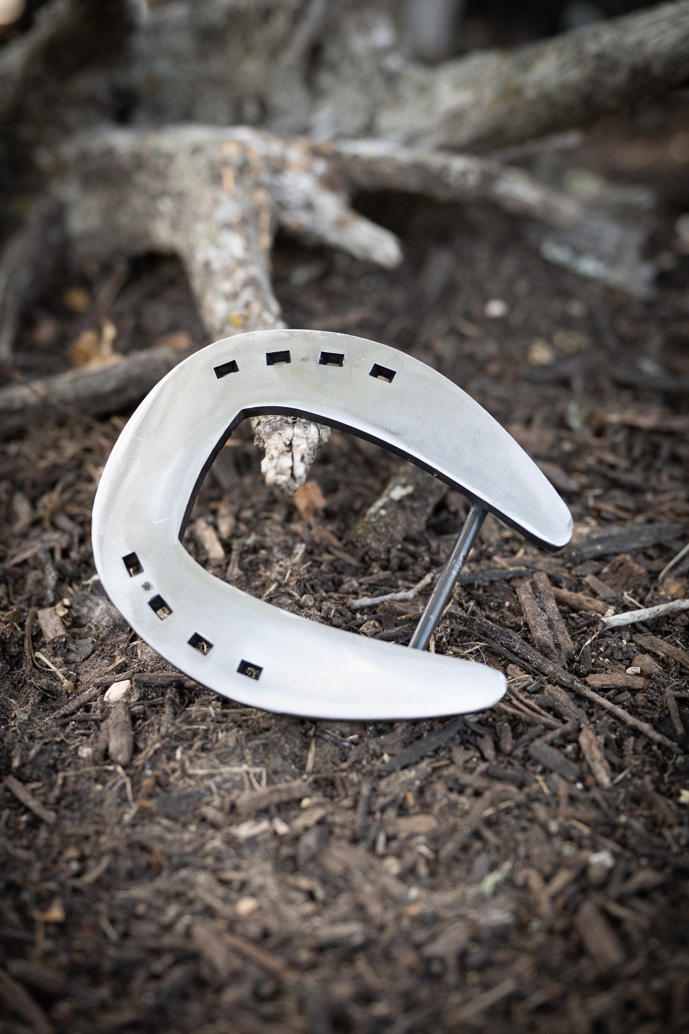 Squared Toed Shoe Polished Silver