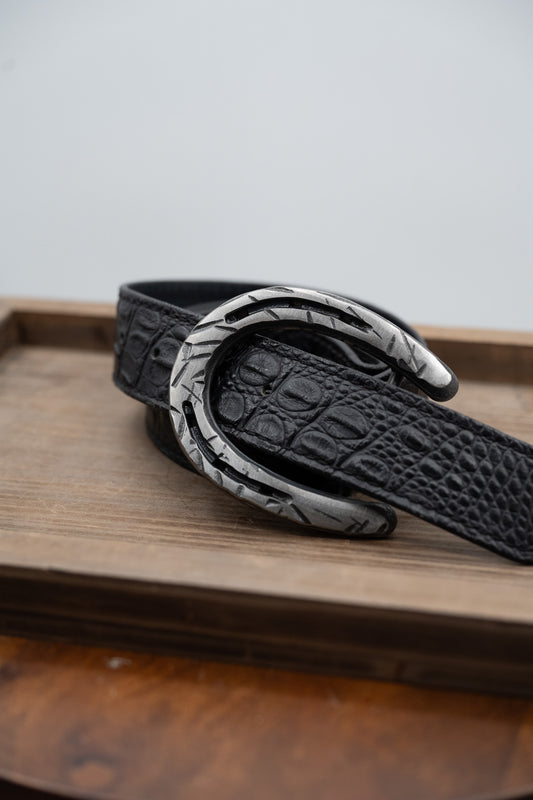 Silver Distressed Pony Shoe