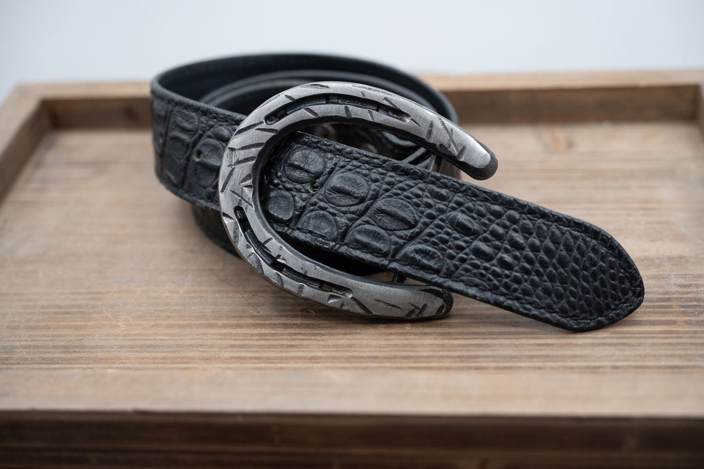 Silver Distressed Pony Shoe