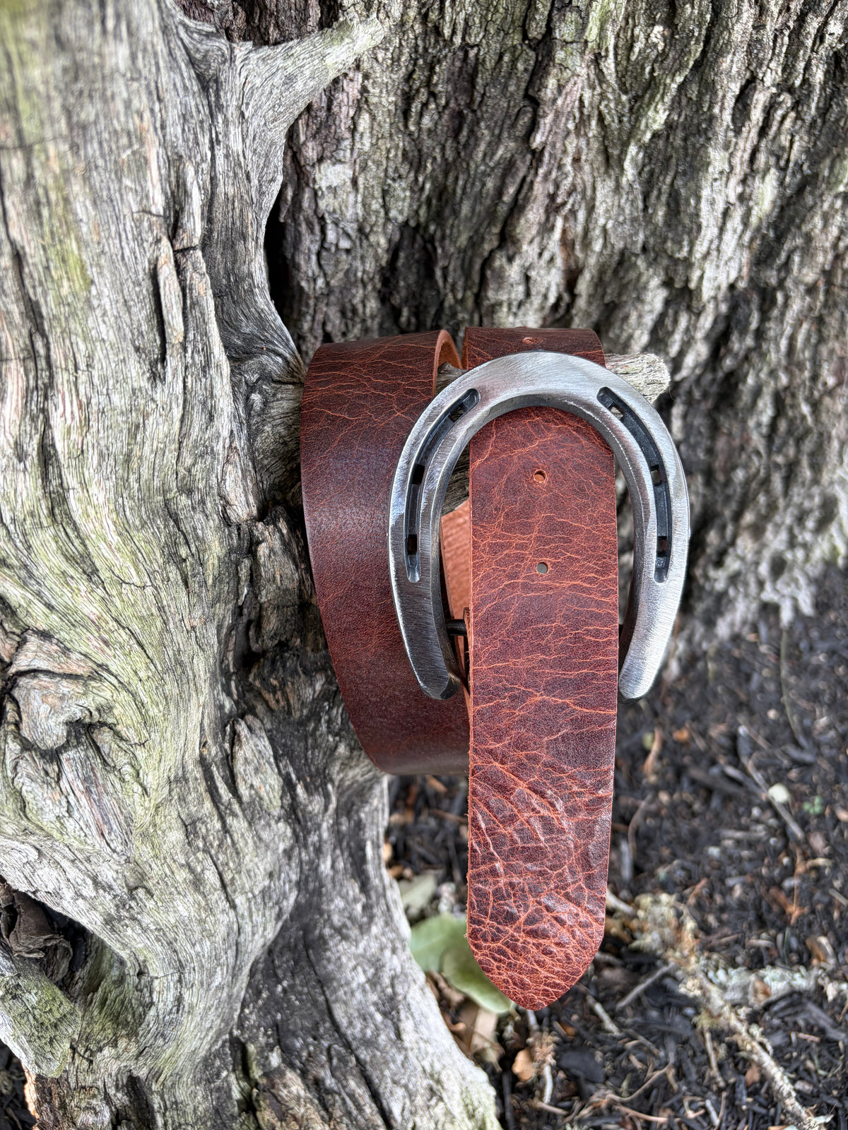 Antiqued Whiskey Water Buffalo Belt