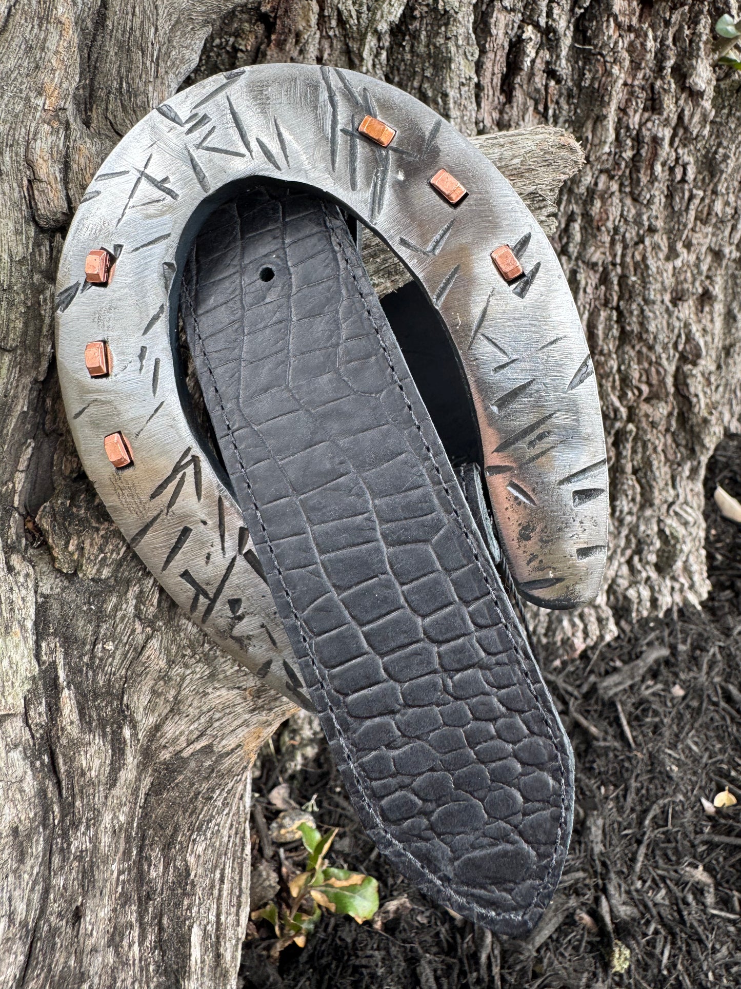 OG Silver Distressed with Copper Nails